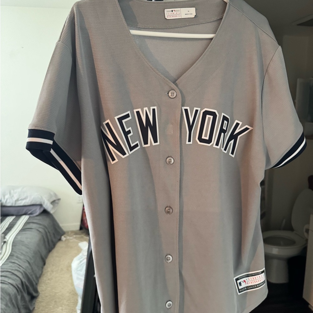 Majestic Gray New York Baseball Jersey